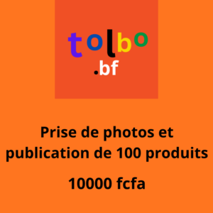Service de prise de photos et de publication de 100 produits