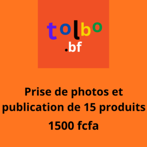 Service de prise de photos et de publication de 15 produits