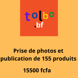 Service de prise de photos et de publication de 155 produits