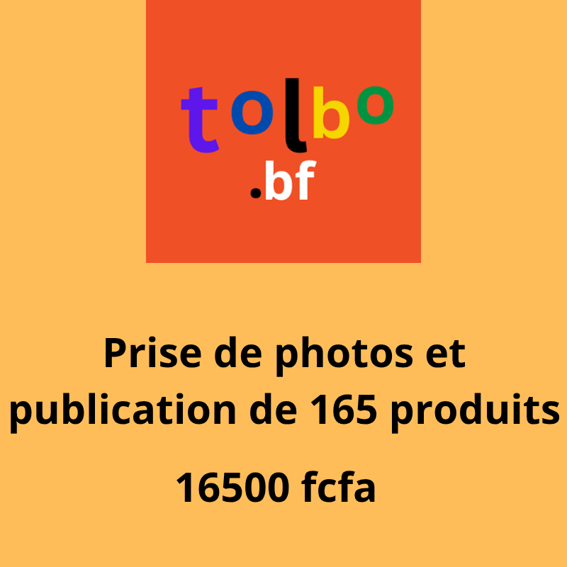 Service de prise de photos et de publication de 165 produits