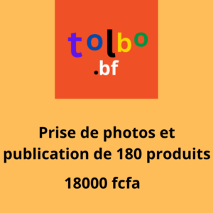 Service de prise de photos et de publication de 180 produits