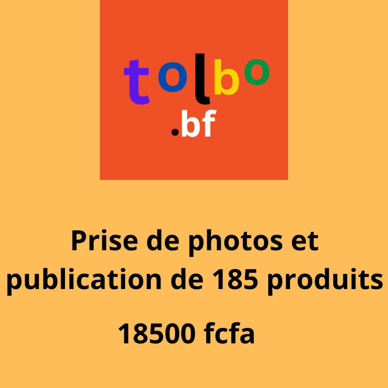 Service de prise de photos et de publication de 185 produits