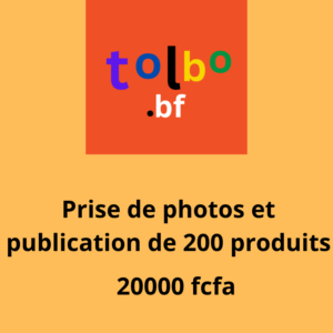 Service de prise de photos et de publication de 200 produits
