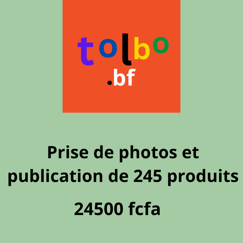 Service de prise de photos et de publication de 245 produits
