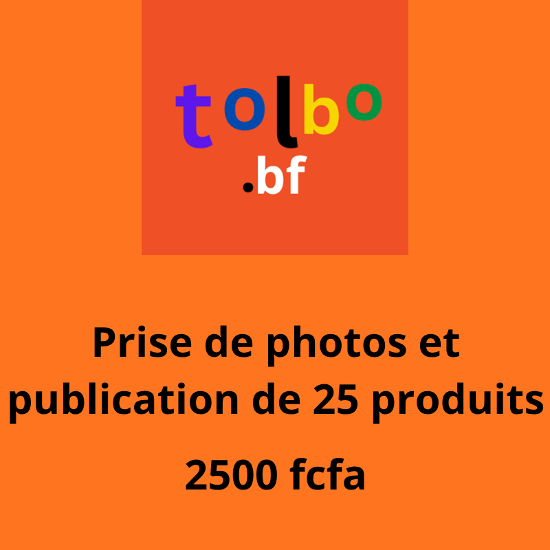 Service de prise de photos et de publication de 25 produits