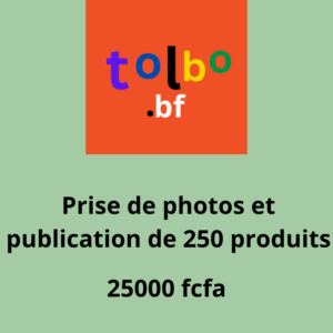 Service de prise de photos et de publication de 250 produits
