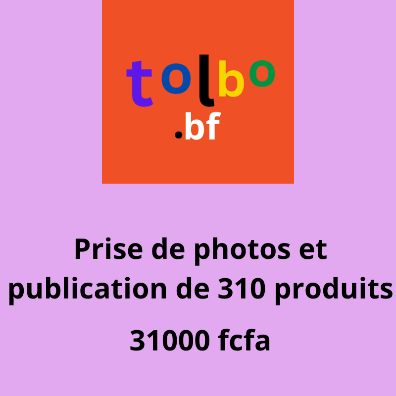 Service de prise de photos et de publication de 310 produits