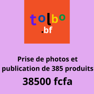 Service de prise de photos et de publication de 385 produits