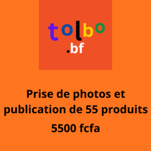 Service de prise de photos et de publication de 55 produits