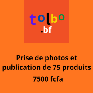 Service de prise de photos et de publication de 75 produits