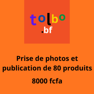 Service de prise de photos et de publication de 80 produits