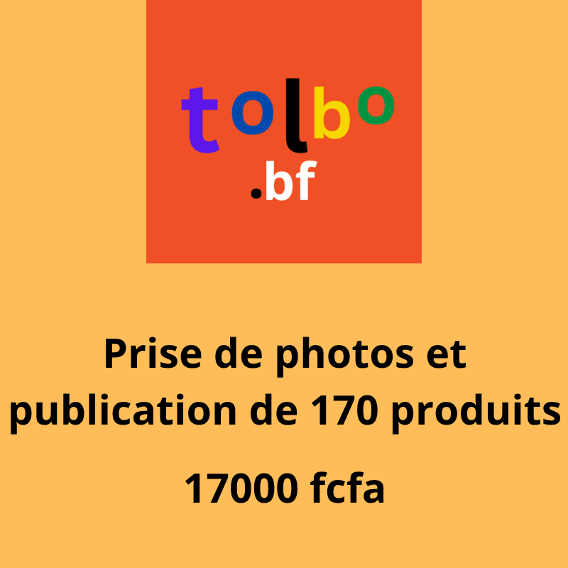 Service de prise de photos et de publication de 170 produits
