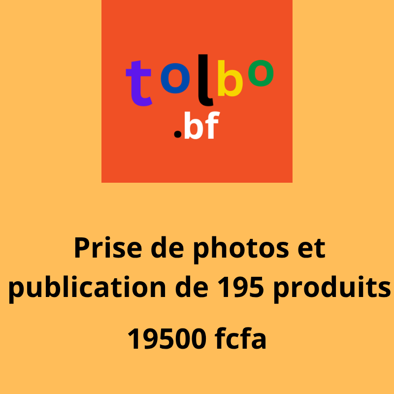 Service de prise de photos et de publication de 195 produits