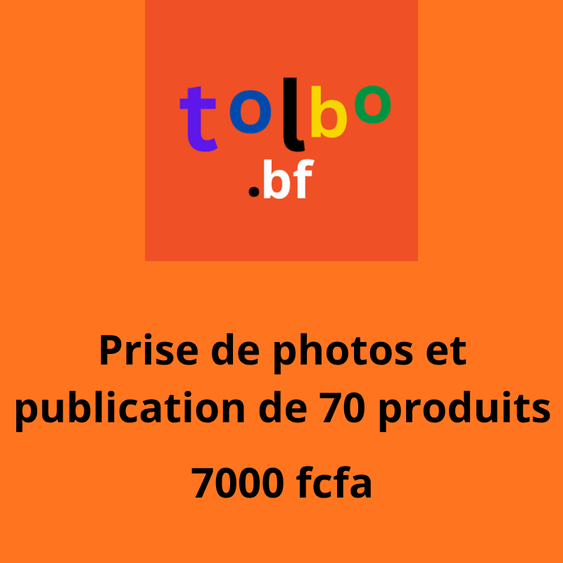 Service de prise de photos et de publication de 70 produits