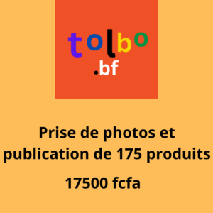 Service de prise de photos et de publication de 175 produits