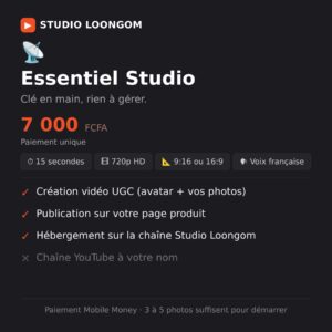 Pack essentiel studio