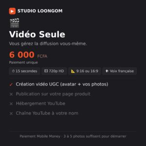 Pack vidéo seule